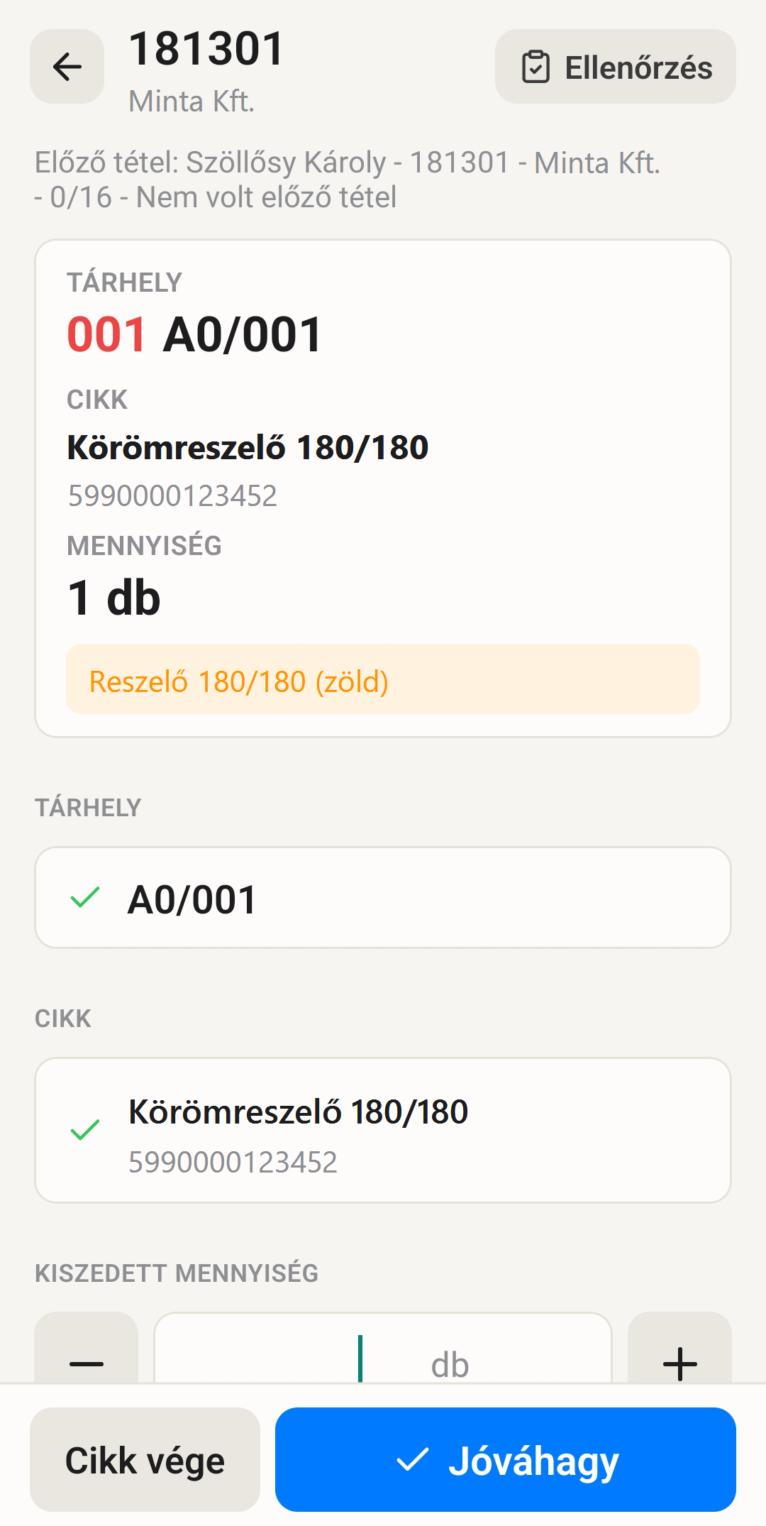 Kiszedés az X-Profit Mobilban